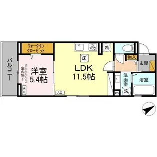 Dーセアリス【1階】の間取り