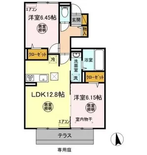 ルポゼ都【1階】の間取り