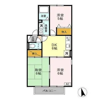 スプリングハイム B【2階】の間取り