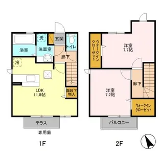 TOIT VERT(トワ ヴェール)【1階】の間取り