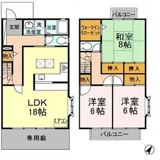 ラヴェニュ A【1階】の間取り