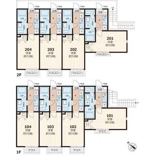 パステール・グラン桜木【2階】の間取り