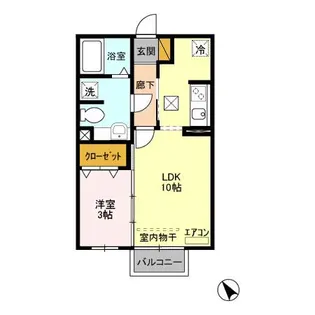 ヴェルドミールII・III III【1階】の間取り