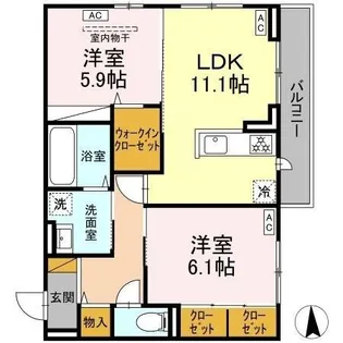 ヴィラージュ【3階】の間取り