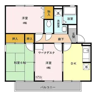 第三スカイマンション【2階】の間取り