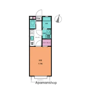 アフェット道場南【1階】の間取り