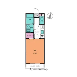 アフェット道場南【2階】の間取り