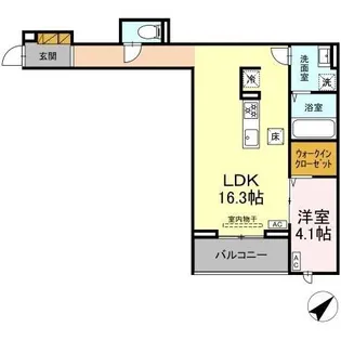 CLASSEUM都賀【1階】の間取り