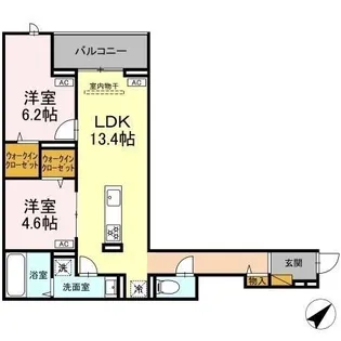 CLASSEUM都賀【3階】の間取り