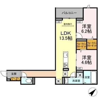 CLASSEUM都賀【1階】の間取り
