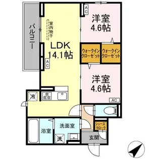 CLASSEUM都賀【3階】の間取り