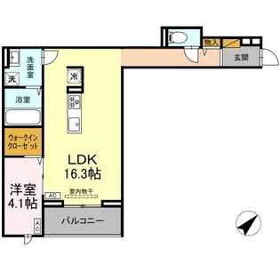 CLASSEUM都賀【3階】の間取り