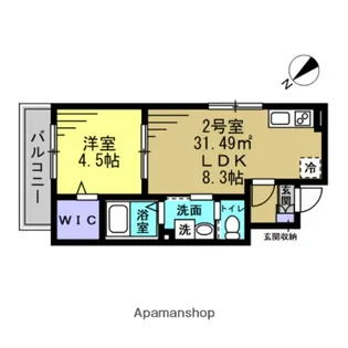 LUNIGHT都賀【3階】の間取り