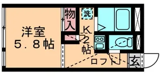 レオパレスクレストA【2階】の間取り