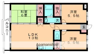メゾン・ド・貝塚(SB)【303号室】の間取り