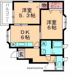 ラフォーレ壱番館【103号室】の間取り