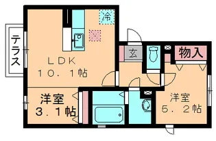 第五スカイマンション【101号室】の間取り