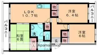 シャルム検見川【203号室】の間取り