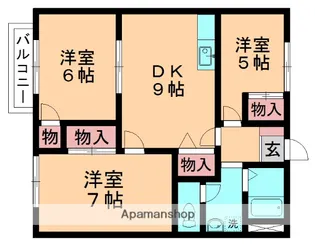 メゾンジュネスⅡ【202号室】の間取り