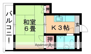 プラザ高品【204号室】の間取り