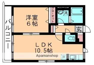 ヴェーエスコートC【101号室】の間取り