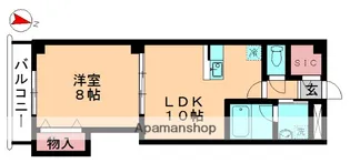 シャイン城の下Ⅴ【102号室】の間取り