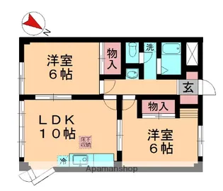 サンハイツヤマザキ(SB)【101号室】の間取り