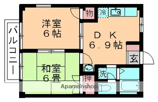 ハイツ・リジェールⅠ【102号室】の間取り