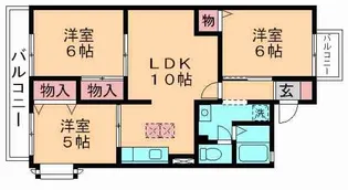 グランドサン 六番館【1階】の間取り