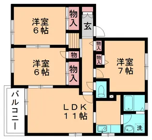 ツインパレスB【201号室】の間取り