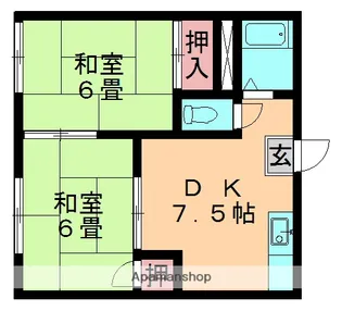 フォーブルコートA【102号室】の間取り