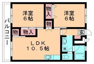 パークサイドみつわ台【403号室】の間取り