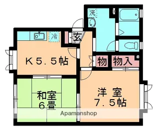 メゾンドヴェールⅠ【105号室】の間取り