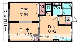 ガンマハイツ【103号室】の間取り