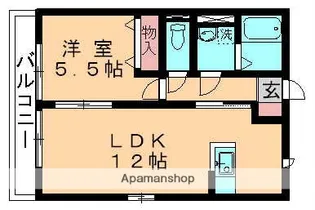 ファミーユ桜木二番館【101号室】の間取り