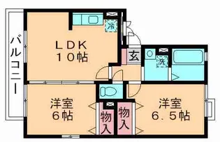 ローズフラワー小倉【3階】の間取り
