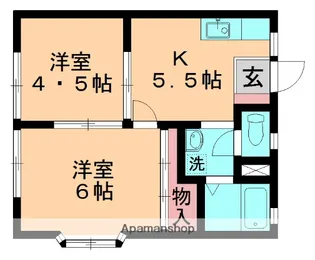 グリーンコーポ【101号室】の間取り