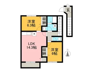 パル・フレッサⅡ【2階】の間取り