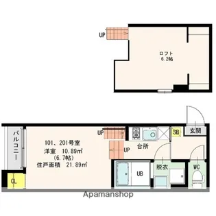 千葉県千葉市中央区祐光1丁目【アパート】の間取り