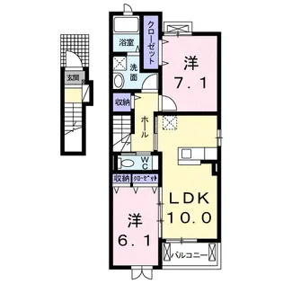 ラポルテ【2階】の間取り