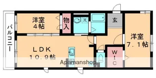ウィズハイムルピナスⅡ番館【101号室】の間取り