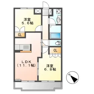 MILKY WAY【2階】の間取り