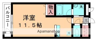 グレンディール都賀【102号室】の間取り