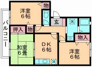 エーデルハイム DEF【1階】の間取り