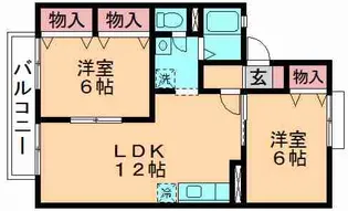 カーサみつわ台 CD【2階】の間取り