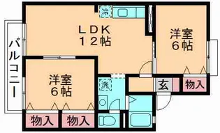 カーサみつわ台 CD【2階】の間取り