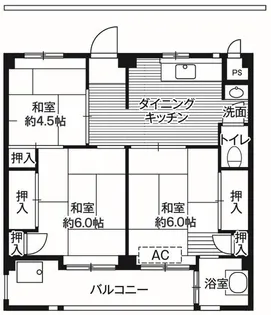 ビレッジハウス愛生7号棟【0201号室】の間取り
