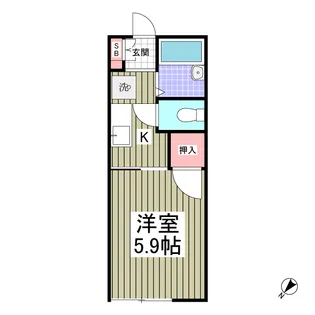 シティハイツ大草【1階】の間取り