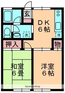 ルミエール若葉【101号室】の間取り