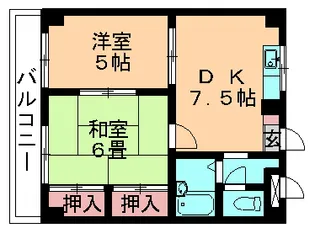 エステート桜木【2階】の間取り
